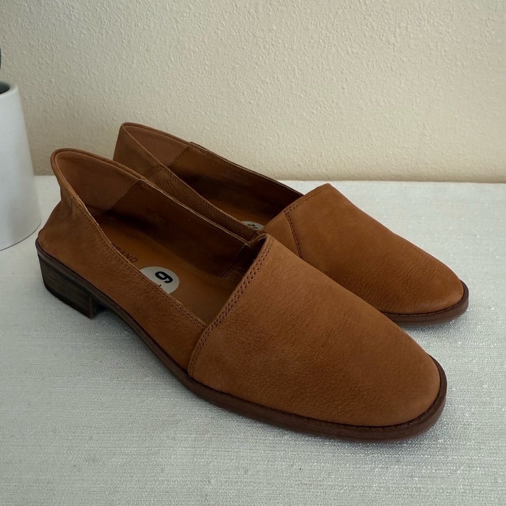 Lucky Brand Harping Brown Tan Nubuck Two Way Casual Flats